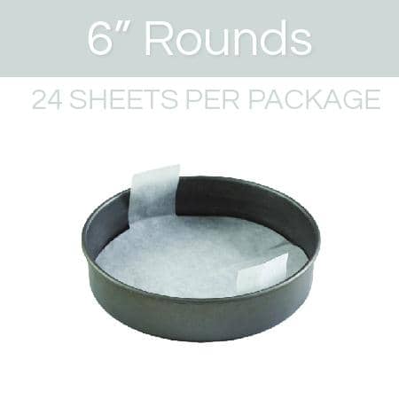 6 inch round parchment with lift tabs - 24 Pack - Icon