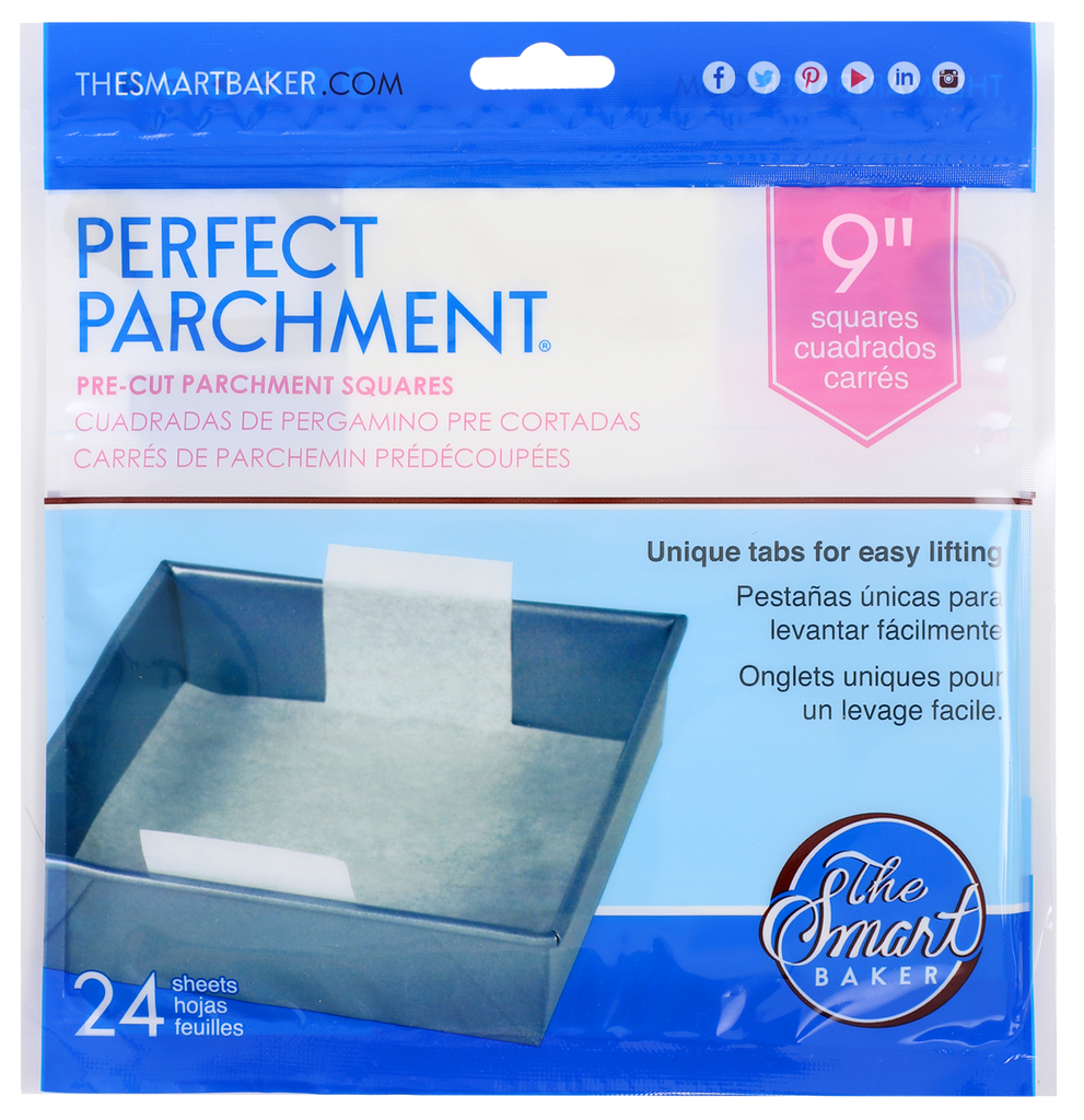 The Smart Baker 9" Square Perfect Parchment - Package Front