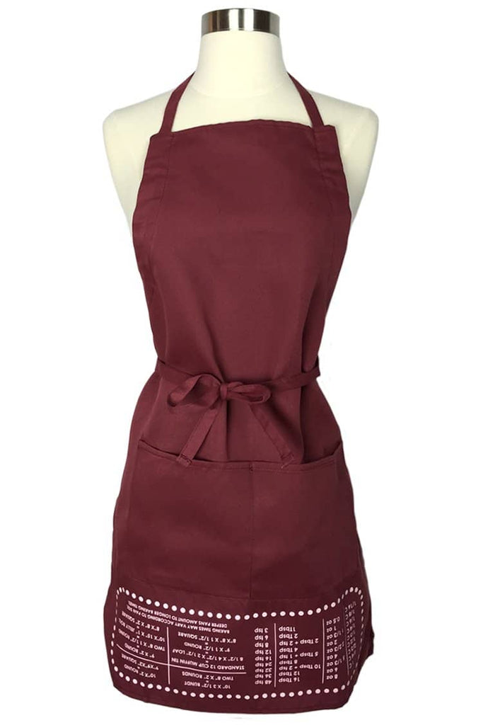 Burgundy Cheat Sheet Apron