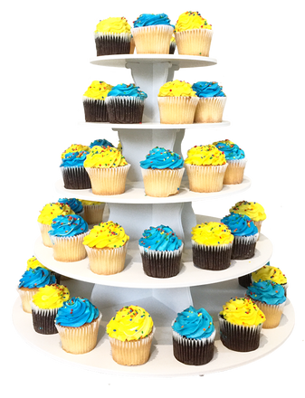 5 Tier Round 2 in 1 Cupcake Tower Display