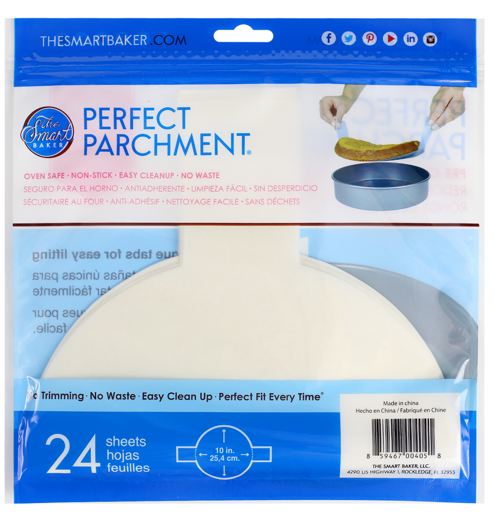The Smart Baker 10" Round Perfect Parchment - Package Back