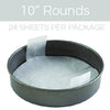 10 inch round parchment with lift tabs - 24 Pack - Icon