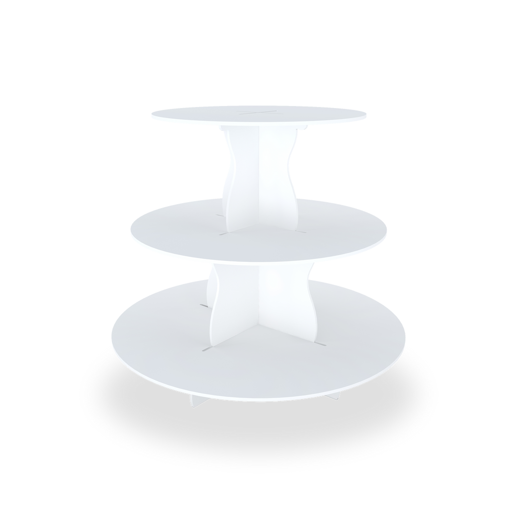 3 Tier Round Cupcake Stand without  cupcakes