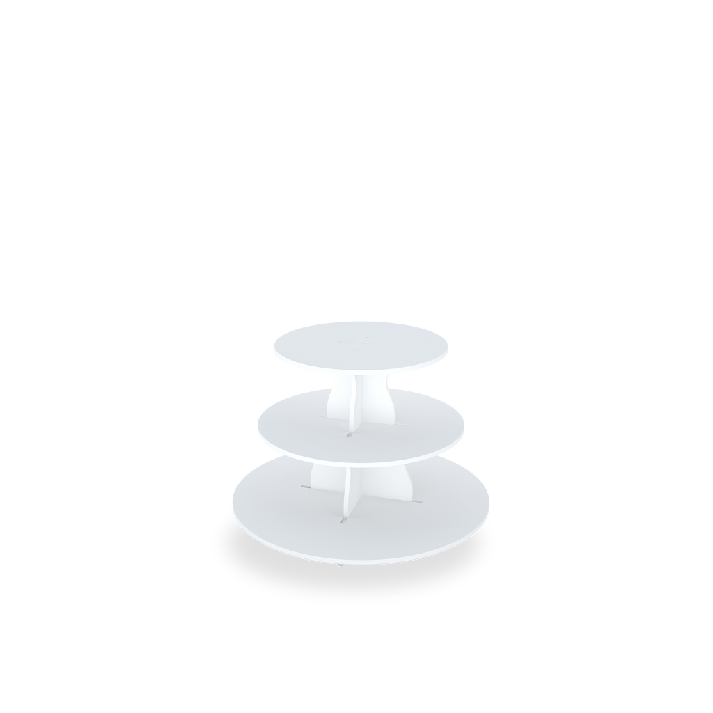 The Smart Baker - Adjustable, Reusable 5 Tier Round Cupcake & Dessert Tower  Display Stand, White - Holds up to 90+ Cupcakes | Weddings, Parties