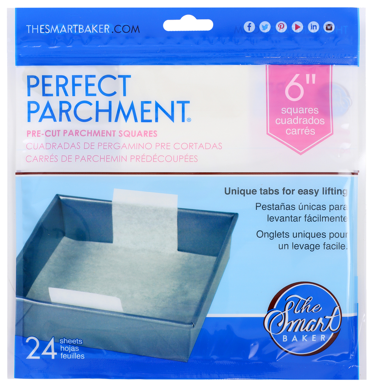 inch Pre-Cut Parchment Squares with Lift Tabs The Smart Baker