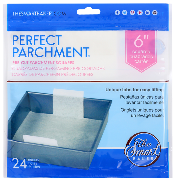 The Smart Baker 6" Square Perfect Parchment - Package Front