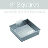 6 inch square parchment with lift tabs - 24 Pack - Icon