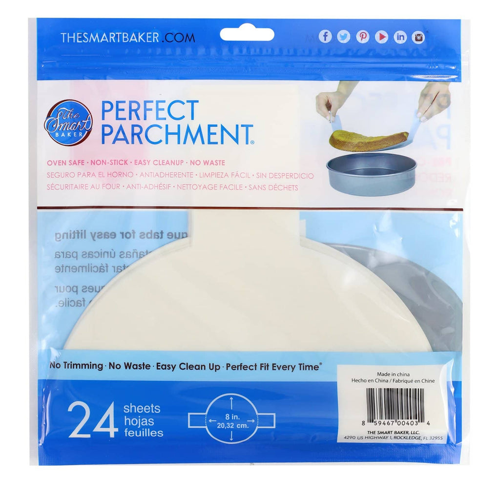 Baklicious 250Pcs 8 Inch Parchment Paper Rounds. Non Stick Round Parchment  Paper, Baking Parchment Circles for Cake Baking, Patty Separating, Tortilla