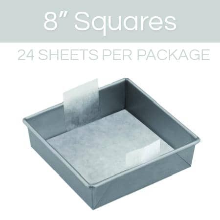8 inch square parchment with lift tabs  - 24 Pack - Icon