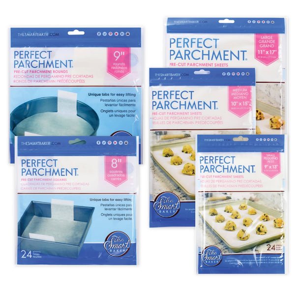  Glad Pre-Cut Parchment Paper for Baking, Pre-Cut Baking Paper,  White Parchment Paper for Baking, Food Prep, Food Storage, and Everyday Use