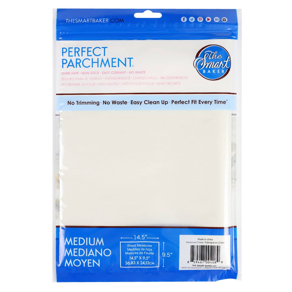 10x15 Medium Pre-cut Parchment Sheets-24 pack-Package Back